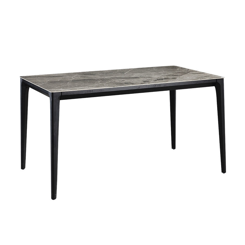 Minimalist Sintered Stone Table Set with Rectangular Table and Upholstered Chairs Clearhalo 'Dining Room Sets' 'Dining Tables & Seating' 'dining_room_set' 'furn' 'furn_dining_room_set' 'Furniture' 'furniture_dining_room_set' 'Kitchen & Dining Furniture' 'kitchen&dining_furn' 'kitchen' 3518314