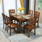 Standard Solid Wood Top Dining Set with 4 Dark Brown Wood Legs for Dining Furniture Clearhalo 'Dining Room Sets' 'Dining Tables & Seating' 'dining_room_set' 'furn' 'furn_dining_room_set' 'Furniture' 'furniture_dining_room_set' 'Kitchen & Dining Furniture' 'kitchen&dining_furn' 'kitchen' 3518353