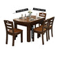 Standard Solid Wood Top Dining Set with 4 Dark Brown Wood Legs for Dining Furniture Clearhalo 'Dining Room Sets' 'Dining Tables & Seating' 'dining_room_set' 'furn' 'furn_dining_room_set' 'Furniture' 'furniture_dining_room_set' 'Kitchen & Dining Furniture' 'kitchen&dining_furn' 'kitchen' 3518360