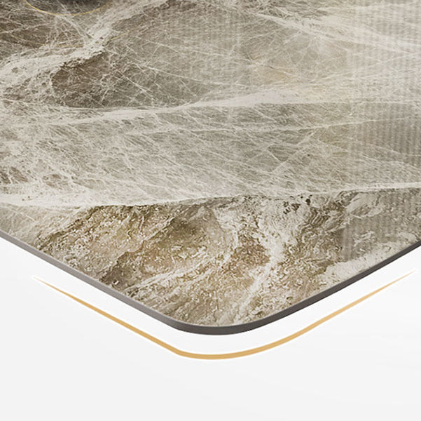 Modern Sintered Stone Table Set of 5/7 with Rectangle Table Dining Set with PU Leather Chairs Clearhalo 'Dining Room Sets' 'Dining Tables & Seating' 'dining_room_set' 'furn' 'furn_dining_room_set' 'Furniture' 'furniture_dining_room_set' 'Kitchen & Dining Furniture' 'kitchen&dining_furn' 'kitchen' 3518382