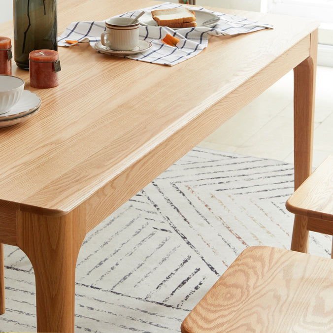 Traditional Style Dining Table with Fixed Solid Wood Dining Table and Chairs for Home Use Clearhalo 'Dining Room Sets' 'Dining Tables & Seating' 'dining_room_set' 'furn' 'furn_dining_room_set' 'Furniture' 'furniture_dining_room_set' 'Kitchen & Dining Furniture' 'kitchen&dining_furn' 'kitchen' 3518399