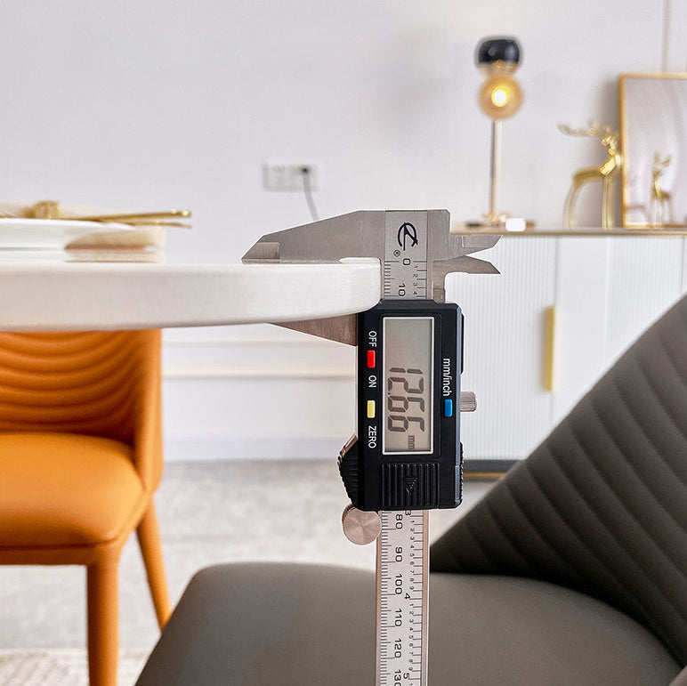 Contemporary Dining Set Metal Frame Rectangle White Slate Dining Table Set for Home Clearhalo 'Dining Room Sets' 'Dining Tables & Seating' 'dining_room_set' 'furn' 'furn_dining_room_set' 'Furniture' 'furniture_dining_room_set' 'Kitchen & Dining Furniture' 'kitchen&dining_furn' 'kitchen' 3518447