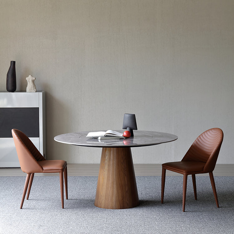 Modern Style Sintered Stone Top Dinette Set with Round Table Dining Furniture Set Clearhalo 'Dining Room Sets' 'Dining Tables & Seating' 'dining_room_set' 'furn' 'furn_dining_room_set' 'Furniture' 'furniture_dining_room_set' 'Kitchen & Dining Furniture' 'kitchen&dining_furn' 'kitchen' 3518457