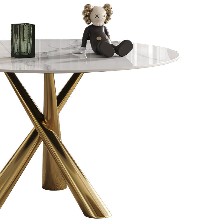 Contemporary Fixed Dining Room Table Set Sintered Stone Top Dining Table Furniture Clearhalo 'Dining Room Sets' 'Dining Tables & Seating' 'dining_room_set' 'furn' 'furn_dining_room_set' 'Furniture' 'furniture_dining_room_set' 'Kitchen & Dining Furniture' 'kitchen&dining_furn' 'kitchen' 3518484