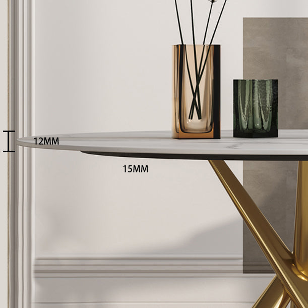 Contemporary Fixed Dining Room Table Set Sintered Stone Top Dining Table Furniture Clearhalo 'Dining Room Sets' 'Dining Tables & Seating' 'dining_room_set' 'furn' 'furn_dining_room_set' 'Furniture' 'furniture_dining_room_set' 'Kitchen & Dining Furniture' 'kitchen&dining_furn' 'kitchen' 3518485