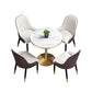 Modern Sintered Stone White Dining Room Set with Round Table Formal Dining Table Furniture Clearhalo 'Dining Room Sets' 'Dining Tables & Seating' 'dining_room_set' 'furn' 'furn_dining_room_set' 'Furniture' 'furniture_dining_room_set' 'Kitchen & Dining Furniture' 'kitchen&dining_furn' 'kitchen' 3518495