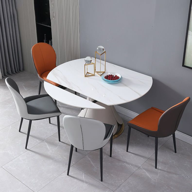 Extendable Modern Kitchen Dining Furniture Set with Sintered Stone Table Dining Room Table Set Clearhalo 'Dining Room Sets' 'Dining Tables & Seating' 'dining_room_set' 'furn' 'furn_dining_room_set' 'Furniture' 'furniture_dining_room_set' 'Kitchen & Dining Furniture' 'kitchen&dining_furn' 'kitchen' 3518539