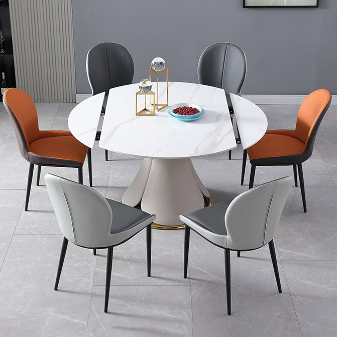 Extendable Modern Kitchen Dining Furniture Set with Sintered Stone Table Dining Room Table Set Clearhalo 'Dining Room Sets' 'Dining Tables & Seating' 'dining_room_set' 'furn' 'furn_dining_room_set' 'Furniture' 'furniture_dining_room_set' 'Kitchen & Dining Furniture' 'kitchen&dining_furn' 'kitchen' 3518549