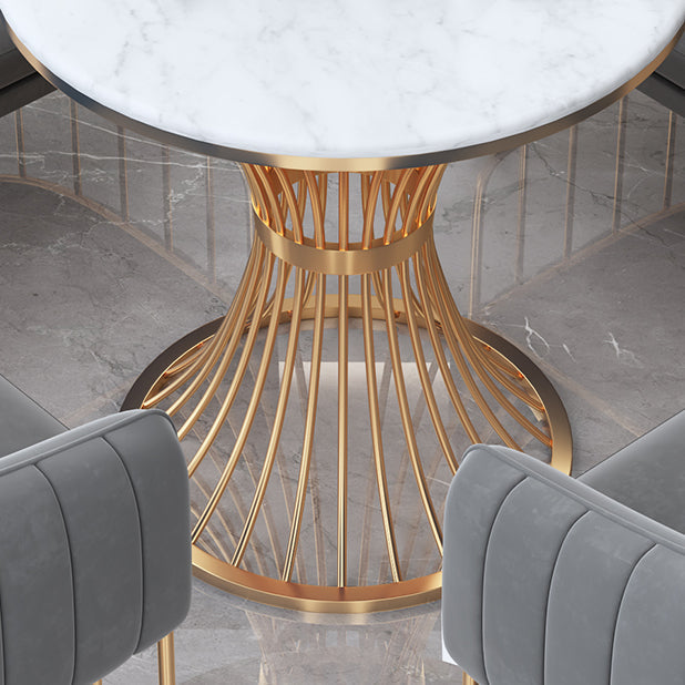 Scandinavian Style Sintered Stone Top Dining Sets with Round Table Dining Room Set for Dining Room Clearhalo 'Dining Room Sets' 'Dining Tables & Seating' 'dining_room_set' 'furn' 'furn_dining_room_set' 'Furniture' 'furniture_dining_room_set' 'Kitchen & Dining Furniture' 'kitchen&dining_furn' 'kitchen' 3518555