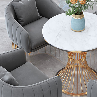 Scandinavian Style Sintered Stone Top Dining Sets with Round Table Dining Room Set for Dining Room Clearhalo 'Dining Room Sets' 'Dining Tables & Seating' 'dining_room_set' 'furn' 'furn_dining_room_set' 'Furniture' 'furniture_dining_room_set' 'Kitchen & Dining Furniture' 'kitchen&dining_furn' 'kitchen' 3518556