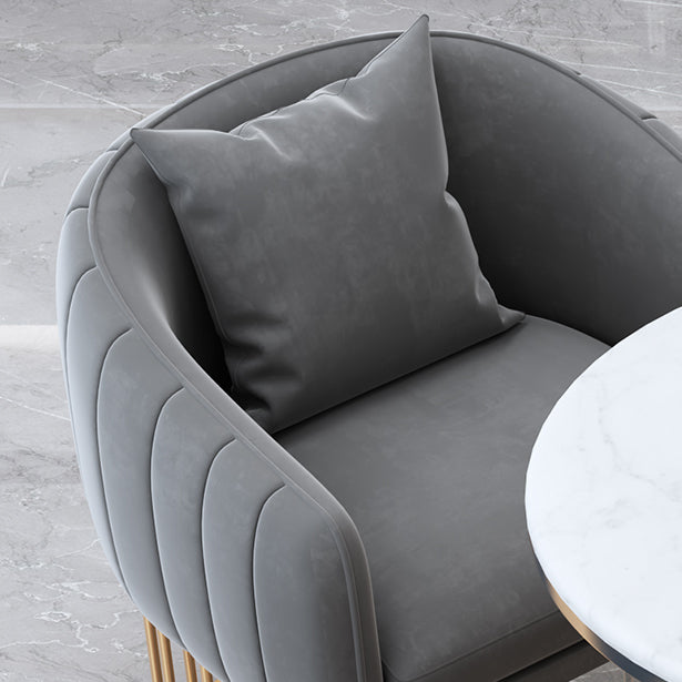 Scandinavian Style Sintered Stone Top Dining Sets with Round Table Dining Room Set for Dining Room Clearhalo 'Dining Room Sets' 'Dining Tables & Seating' 'dining_room_set' 'furn' 'furn_dining_room_set' 'Furniture' 'furniture_dining_room_set' 'Kitchen & Dining Furniture' 'kitchen&dining_furn' 'kitchen' 3518558