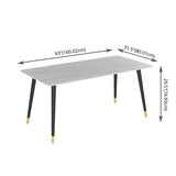 Modern Kitchen Sintered Stone Dining Set Rectangular Standard Dining Set in White Clearhalo 'Dining Room Sets' 'Dining Tables & Seating' 'dining_room_set' 'furn' 'furn_dining_room_set' 'Furniture' 'furniture_dining_room_set' 'Kitchen & Dining Furniture' 'kitchen&dining_furn' 'kitchen' 3518594