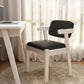 Contemporary Wood Side Chair with Arm Open Back Dining Side Chair for Home Black 1 Piece White Clearhalo ' kitchen&dining_furn' 'Dining Chairs' 'Dining Tables & Seating' 'dining_chair' 'furn' 'furn_dining_chair' 'Furniture' 'furniture_dining_chair' 'Kitchen & Dining Furniture' 'kitchen' 3521707