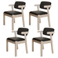 Contemporary Wood Side Chair with Arm Open Back Dining Side Chair for Home Black 4 Piece Set White Clearhalo ' kitchen&dining_furn' 'Dining Chairs' 'Dining Tables & Seating' 'dining_chair' 'furn' 'furn_dining_chair' 'Furniture' 'furniture_dining_chair' 'Kitchen & Dining Furniture' 'kitchen' 3521710