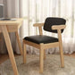Contemporary Wood Side Chair with Arm Open Back Dining Side Chair for Home Black 1 Piece Natural Wood Clearhalo ' kitchen&dining_furn' 'Dining Chairs' 'Dining Tables & Seating' 'dining_chair' 'furn' 'furn_dining_chair' 'Furniture' 'furniture_dining_chair' 'Kitchen & Dining Furniture' 'kitchen' 3521713
