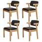 Contemporary Wood Side Chair with Arm Open Back Dining Side Chair for Home Black 4 Piece Set Natural Wood Clearhalo ' kitchen&dining_furn' 'Dining Chairs' 'Dining Tables & Seating' 'dining_chair' 'furn' 'furn_dining_chair' 'Furniture' 'furniture_dining_chair' 'Kitchen & Dining Furniture' 'kitchen' 3521716