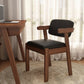 Contemporary Wood Side Chair with Arm Open Back Dining Side Chair for Home Black 1 Piece Walnut Clearhalo ' kitchen&dining_furn' 'Dining Chairs' 'Dining Tables & Seating' 'dining_chair' 'furn' 'furn_dining_chair' 'Furniture' 'furniture_dining_chair' 'Kitchen & Dining Furniture' 'kitchen' 3521719