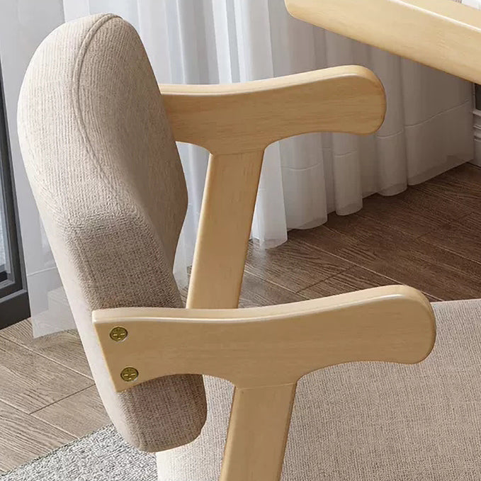 Contemporary Wood Side Chair with Arm Open Back Dining Side Chair for Home Clearhalo ' kitchen&dining_furn' 'Dining Chairs' 'Dining Tables & Seating' 'dining_chair' 'furn' 'furn_dining_chair' 'Furniture' 'furniture_dining_chair' 'Kitchen & Dining Furniture' 'kitchen' 3521726