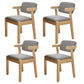Contemporary Wood Side Chair with Arm Open Back Dining Side Chair for Home Grey 4 Piece Set Natural Wood Clearhalo ' kitchen&dining_furn' 'Dining Chairs' 'Dining Tables & Seating' 'dining_chair' 'furn' 'furn_dining_chair' 'Furniture' 'furniture_dining_chair' 'Kitchen & Dining Furniture' 'kitchen' 3521732