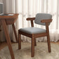 Contemporary Wood Side Chair with Arm Open Back Dining Side Chair for Home Grey 1 Piece Walnut Clearhalo ' kitchen&dining_furn' 'Dining Chairs' 'Dining Tables & Seating' 'dining_chair' 'furn' 'furn_dining_chair' 'Furniture' 'furniture_dining_chair' 'Kitchen & Dining Furniture' 'kitchen' 3521733