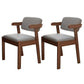 Contemporary Wood Side Chair with Arm Open Back Dining Side Chair for Home Grey 2 Piece Set Walnut Clearhalo ' kitchen&dining_furn' 'Dining Chairs' 'Dining Tables & Seating' 'dining_chair' 'furn' 'furn_dining_chair' 'Furniture' 'furniture_dining_chair' 'Kitchen & Dining Furniture' 'kitchen' 3521734