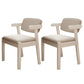 Contemporary Wood Side Chair with Arm Open Back Dining Side Chair for Home Light Gray 2 Piece Set White Clearhalo ' kitchen&dining_furn' 'Dining Chairs' 'Dining Tables & Seating' 'dining_chair' 'furn' 'furn_dining_chair' 'Furniture' 'furniture_dining_chair' 'Kitchen & Dining Furniture' 'kitchen' 3521737