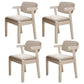 Contemporary Wood Side Chair with Arm Open Back Dining Side Chair for Home Light Gray 4 Piece Set White Clearhalo ' kitchen&dining_furn' 'Dining Chairs' 'Dining Tables & Seating' 'dining_chair' 'furn' 'furn_dining_chair' 'Furniture' 'furniture_dining_chair' 'Kitchen & Dining Furniture' 'kitchen' 3521738