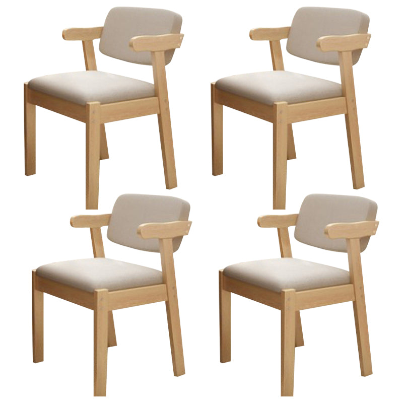 Contemporary Wood Side Chair with Arm Open Back Dining Side Chair for Home Light Gray 4 Piece Set Natural Wood Clearhalo ' kitchen&dining_furn' 'Dining Chairs' 'Dining Tables & Seating' 'dining_chair' 'furn' 'furn_dining_chair' 'Furniture' 'furniture_dining_chair' 'Kitchen & Dining Furniture' 'kitchen' 3521741