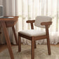Contemporary Wood Side Chair with Arm Open Back Dining Side Chair for Home Light Gray 1 Piece Walnut Clearhalo ' kitchen&dining_furn' 'Dining Chairs' 'Dining Tables & Seating' 'dining_chair' 'furn' 'furn_dining_chair' 'Furniture' 'furniture_dining_chair' 'Kitchen & Dining Furniture' 'kitchen' 3521742