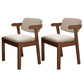 Contemporary Wood Side Chair with Arm Open Back Dining Side Chair for Home Light Gray 2 Piece Set Walnut Clearhalo ' kitchen&dining_furn' 'Dining Chairs' 'Dining Tables & Seating' 'dining_chair' 'furn' 'furn_dining_chair' 'Furniture' 'furniture_dining_chair' 'Kitchen & Dining Furniture' 'kitchen' 3521743