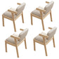Contemporary Wood Side Chair with Arm Open Back Dining Side Chair for Home Off-White 4 Piece Set Natural Wood Clearhalo ' kitchen&dining_furn' 'Dining Chairs' 'Dining Tables & Seating' 'dining_chair' 'furn' 'furn_dining_chair' 'Furniture' 'furniture_dining_chair' 'Kitchen & Dining Furniture' 'kitchen' 3521747