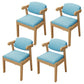 Contemporary Wood Side Chair with Arm Open Back Dining Side Chair for Home Sky Blue 4 Piece Set Natural Wood Clearhalo ' kitchen&dining_furn' 'Dining Chairs' 'Dining Tables & Seating' 'dining_chair' 'furn' 'furn_dining_chair' 'Furniture' 'furniture_dining_chair' 'Kitchen & Dining Furniture' 'kitchen' 3521753