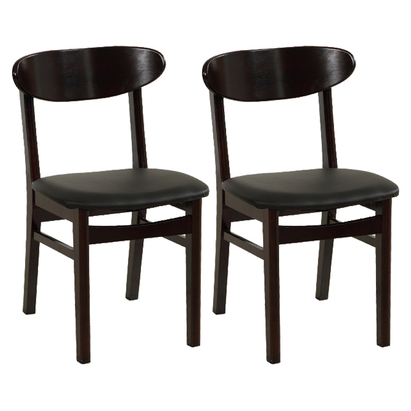Contemporary Dining Chair 16.5'' Wide Open Side Chair with 4 Wood Legs for Home Use Textured Black 2 Piece Set Black Clearhalo ' kitchen&dining_furn' 'Dining Chairs' 'Dining Tables & Seating' 'dining_chair' 'furn' 'furn_dining_chair' 'Furniture' 'furniture_dining_chair' 'Kitchen & Dining Furniture' 'kitchen' 3521764