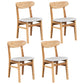 Contemporary Dining Chair 16.5'' Wide Open Side Chair with 4 Wood Legs for Home Use White 4 Piece Set Natural Wood Clearhalo ' kitchen&dining_furn' 'Dining Chairs' 'Dining Tables & Seating' 'dining_chair' 'furn' 'furn_dining_chair' 'Furniture' 'furniture_dining_chair' 'Kitchen & Dining Furniture' 'kitchen' 3521789