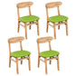 Contemporary Dining Chair 16.5'' Wide Open Side Chair with 4 Wood Legs for Home Use Green 4 Piece Set Natural Wood Clearhalo ' kitchen&dining_furn' 'Dining Chairs' 'Dining Tables & Seating' 'dining_chair' 'furn' 'furn_dining_chair' 'Furniture' 'furniture_dining_chair' 'Kitchen & Dining Furniture' 'kitchen' 3521797