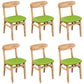 Contemporary Dining Chair 16.5'' Wide Open Side Chair with 4 Wood Legs for Home Use Green 6 Piece Set Natural Wood Clearhalo ' kitchen&dining_furn' 'Dining Chairs' 'Dining Tables & Seating' 'dining_chair' 'furn' 'furn_dining_chair' 'Furniture' 'furniture_dining_chair' 'Kitchen & Dining Furniture' 'kitchen' 3521798