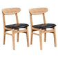 Contemporary Dining Chair 16.5'' Wide Open Side Chair with 4 Wood Legs for Home Use Gloss Black 2 Piece Set Natural Wood Clearhalo ' kitchen&dining_furn' 'Dining Chairs' 'Dining Tables & Seating' 'dining_chair' 'furn' 'furn_dining_chair' 'Furniture' 'furniture_dining_chair' 'Kitchen & Dining Furniture' 'kitchen' 3521799