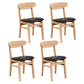 Contemporary Dining Chair 16.5'' Wide Open Side Chair with 4 Wood Legs for Home Use Gloss Black 4 Piece Set Natural Wood Clearhalo ' kitchen&dining_furn' 'Dining Chairs' 'Dining Tables & Seating' 'dining_chair' 'furn' 'furn_dining_chair' 'Furniture' 'furniture_dining_chair' 'Kitchen & Dining Furniture' 'kitchen' 3521800