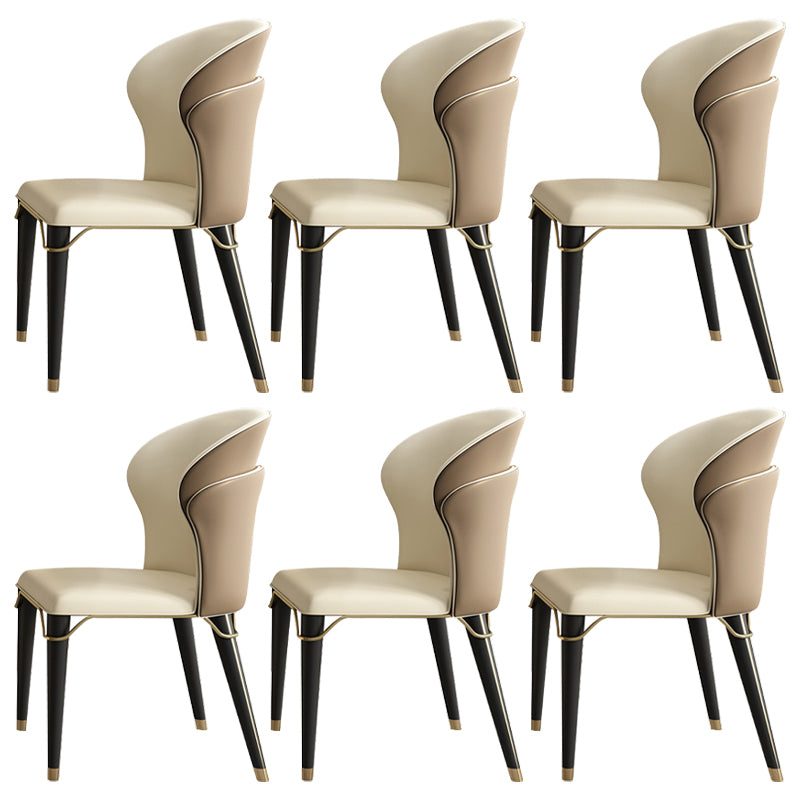 Nordic Style Solid Wood Dining Room Chair Wingback Arm Chair for Home Use Coffee 6 Piece Set Clearhalo ' kitchen&dining_furn' 'Dining Chairs' 'Dining Tables & Seating' 'dining_chair' 'furn' 'furn_dining_chair' 'Furniture' 'furniture_dining_chair' 'Kitchen & Dining Furniture' 'kitchen' 3521809