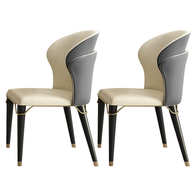 Nordic Style Solid Wood Dining Room Chair Wingback Arm Chair for Home Use Dark Gray 2 Piece Set Clearhalo ' kitchen&dining_furn' 'Dining Chairs' 'Dining Tables & Seating' 'dining_chair' 'furn' 'furn_dining_chair' 'Furniture' 'furniture_dining_chair' 'Kitchen & Dining Furniture' 'kitchen' 3521812