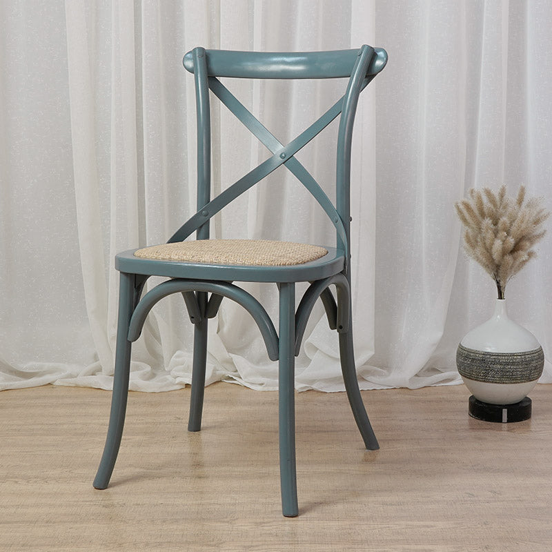 Solid Wood Traditional Dining Chairs Matte Finish Cross Back Side Chair Grey 1 Piece Clearhalo ' kitchen&dining_furn' 'Dining Chairs' 'Dining Tables & Seating' 'dining_chair' 'furn' 'furn_dining_chair' 'Furniture' 'furniture_dining_chair' 'Kitchen & Dining Furniture' 'kitchen' 3521824