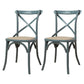 Solid Wood Traditional Dining Chairs Matte Finish Cross Back Side Chair Grey 2 Piece Set Clearhalo ' kitchen&dining_furn' 'Dining Chairs' 'Dining Tables & Seating' 'dining_chair' 'furn' 'furn_dining_chair' 'Furniture' 'furniture_dining_chair' 'Kitchen & Dining Furniture' 'kitchen' 3521825