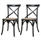 Solid Wood Traditional Dining Chairs Matte Finish Cross Back Side Chair Antique Black 2 Piece Set Clearhalo ' kitchen&dining_furn' 'Dining Chairs' 'Dining Tables & Seating' 'dining_chair' 'furn' 'furn_dining_chair' 'Furniture' 'furniture_dining_chair' 'Kitchen & Dining Furniture' 'kitchen' 3521832