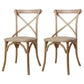 Solid Wood Traditional Dining Chairs Matte Finish Cross Back Side Chair Wood 2 Piece Set Clearhalo ' kitchen&dining_furn' 'Dining Chairs' 'Dining Tables & Seating' 'dining_chair' 'furn' 'furn_dining_chair' 'Furniture' 'furniture_dining_chair' 'Kitchen & Dining Furniture' 'kitchen' 3521848