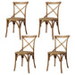 Solid Wood Traditional Dining Chairs Matte Finish Cross Back Side Chair Light Wood 4 Piece Set Clearhalo ' kitchen&dining_furn' 'Dining Chairs' 'Dining Tables & Seating' 'dining_chair' 'furn' 'furn_dining_chair' 'Furniture' 'furniture_dining_chair' 'Kitchen & Dining Furniture' 'kitchen' 3521852