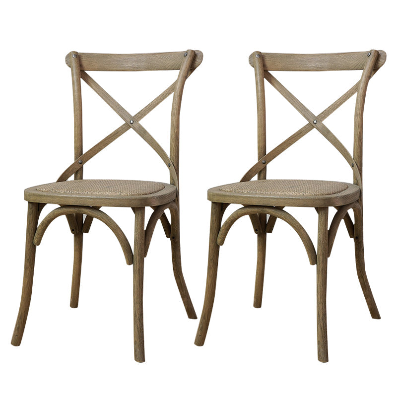 Solid Wood Traditional Dining Chairs Matte Finish Cross Back Side Chair Heather Gray 2 Piece Set Clearhalo ' kitchen&dining_furn' 'Dining Chairs' 'Dining Tables & Seating' 'dining_chair' 'furn' 'furn_dining_chair' 'Furniture' 'furniture_dining_chair' 'Kitchen & Dining Furniture' 'kitchen' 3521866