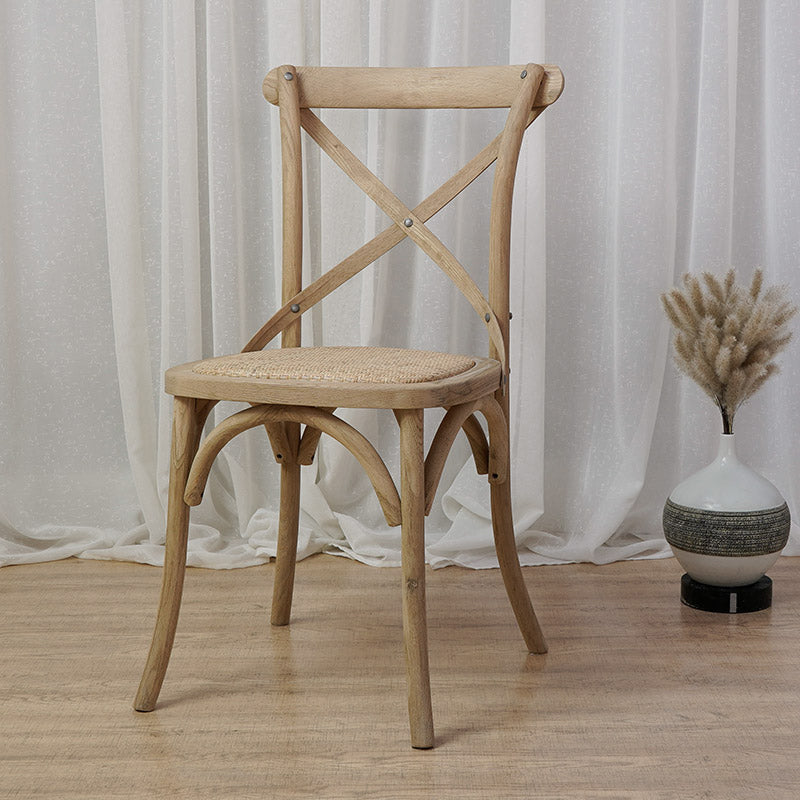 Solid Wood Traditional Dining Chairs Matte Finish Cross Back Side Chair White-Silver 1 Piece Clearhalo ' kitchen&dining_furn' 'Dining Chairs' 'Dining Tables & Seating' 'dining_chair' 'furn' 'furn_dining_chair' 'Furniture' 'furniture_dining_chair' 'Kitchen & Dining Furniture' 'kitchen' 3521868