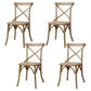 Solid Wood Traditional Dining Chairs Matte Finish Cross Back Side Chair White-Silver 4 Piece Set Clearhalo ' kitchen&dining_furn' 'Dining Chairs' 'Dining Tables & Seating' 'dining_chair' 'furn' 'furn_dining_chair' 'Furniture' 'furniture_dining_chair' 'Kitchen & Dining Furniture' 'kitchen' 3521870