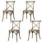 Solid Wood Traditional Dining Chairs Matte Finish Cross Back Side Chair Smoke Gray 4 Piece Set Clearhalo ' kitchen&dining_furn' 'Dining Chairs' 'Dining Tables & Seating' 'dining_chair' 'furn' 'furn_dining_chair' 'Furniture' 'furniture_dining_chair' 'Kitchen & Dining Furniture' 'kitchen' 3521873