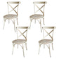 Solid Wood Traditional Dining Chairs Matte Finish Cross Back Side Chair White-Gray 4 Piece Set Clearhalo ' kitchen&dining_furn' 'Dining Chairs' 'Dining Tables & Seating' 'dining_chair' 'furn' 'furn_dining_chair' 'Furniture' 'furniture_dining_chair' 'Kitchen & Dining Furniture' 'kitchen' 3521879